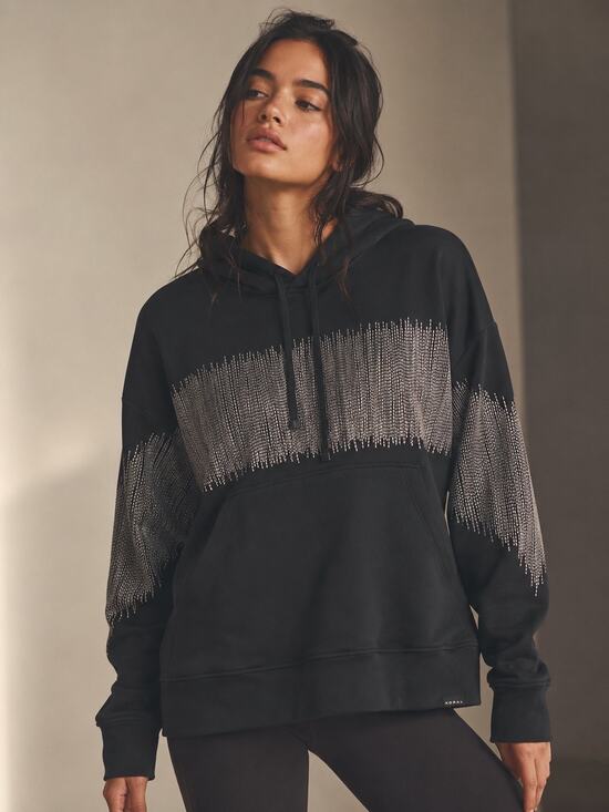 Koral Tops - KORAL by Ileana Kugel Titrate Scuba Neoprene Metallic Embroidered Hoodie XS NWT